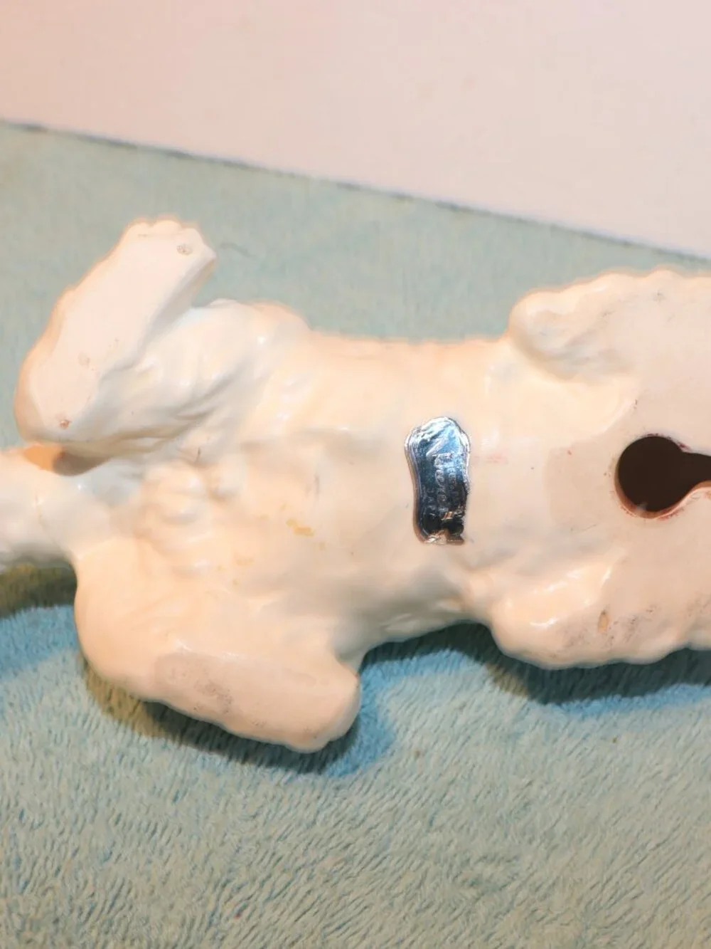 Vintage Norcrest White Cat Figurine Japan Original Label Ceramic Kitten 9